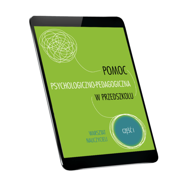 tablet na którym jest e-book kolekcja: pomoc psychologiczno-pedagogiczna dla przedszkola
